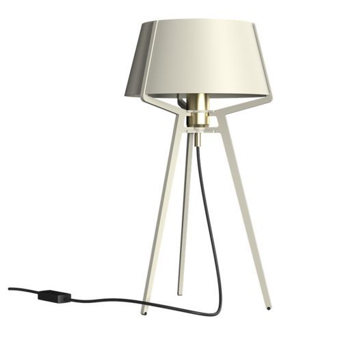Bella Tafellamp - Lichtgrijs - Messing