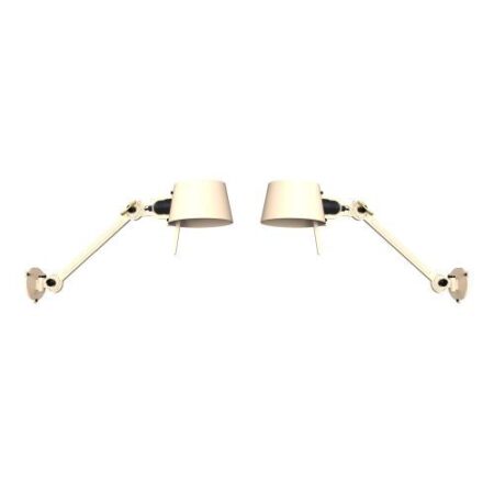 Bolt Bed Sidefit met stekker Wandlamp Set van 2 - Creme Wit