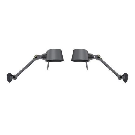 Bolt Bed Sidefit met stekker Wandlamp Set van 2 - Donkergrijs