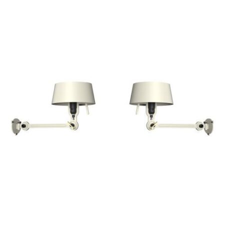 Bolt Bed Underfit met stekker Wandlamp Set van 2 - Creme Wit