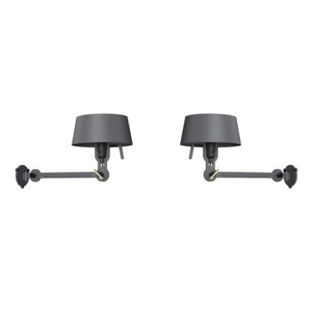 Bolt Bed Underfit met stekker Wandlamp Set van 2 - Donkergrijs