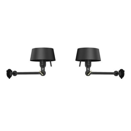 Bolt Bed Underfit met stekker Wandlamp Set van 2 - Zwart