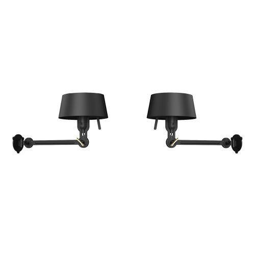 Bolt Bed Underfit met stekker Wandlamp Set van 2 - Zwart