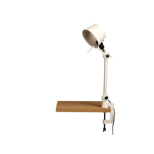 Bolt Desk 1 arm Small Bureaulamp met tafelklem - Creme