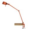 Bolt Desk 2 arm Bureaulamp met tafelklem - Oranje
