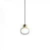 Nabila Hanglamp - Zwart - Messing