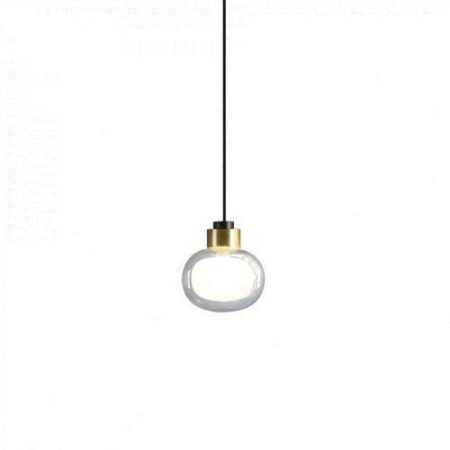 Nabila Hanglamp - Zwart - Messing