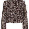 Top Blouson Strik Luipaard