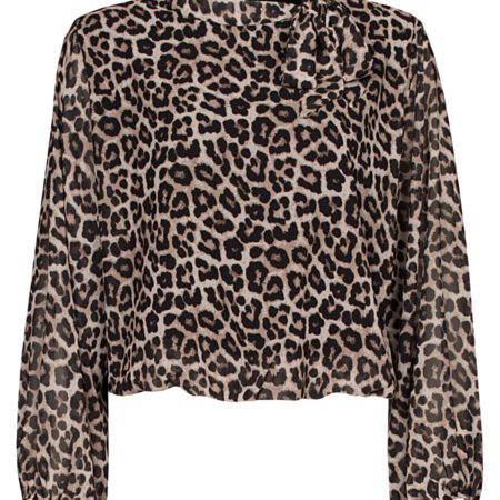 Top Blouson Strik Luipaard