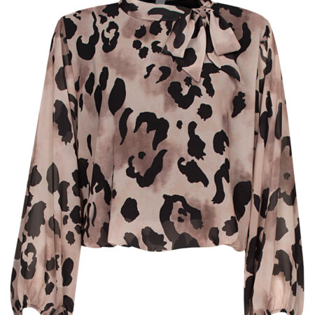 Top Blouson Strik Selina Beige
