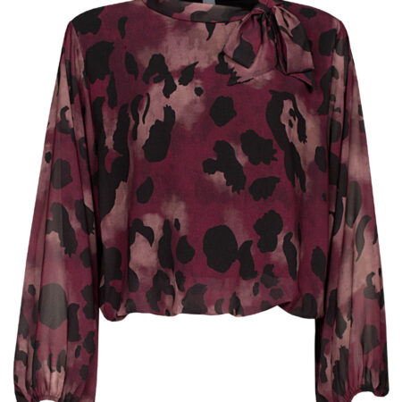 Top Blouson Strik Selina Bordeaux