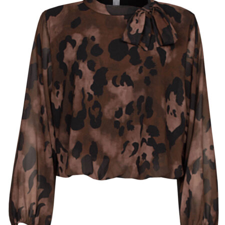 Top Blouson Strik Selina Bruin