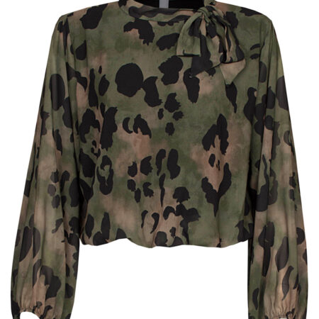 Top Blouson Strik Selina Groen