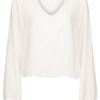 Top Blouson V-hals Off-White