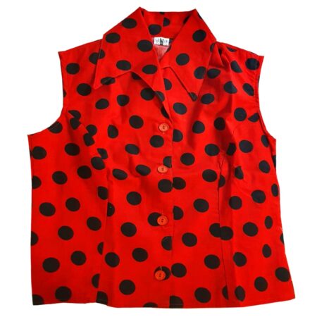 Top Polka Red / Black-46 (NL)/ 18 (UK) | 42% korting | Bennies Fifties
