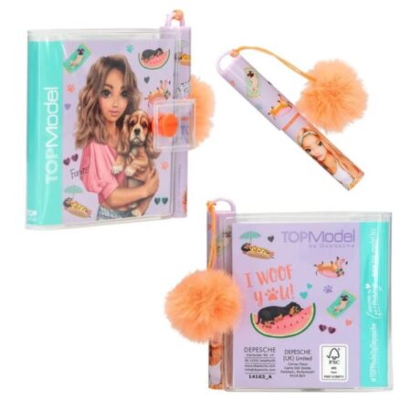 Topmodel Mini Schrijfblok Met Pen Sunny Dog | Depesche
