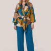 Torya Broek Petrolblauw Maxi