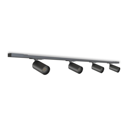 Tracklight 4-Lichts Plafondlamp Zwart