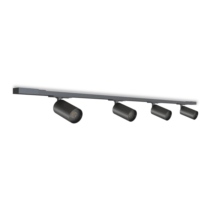 Tracklight 4-Lichts Plafondlamp Zwart