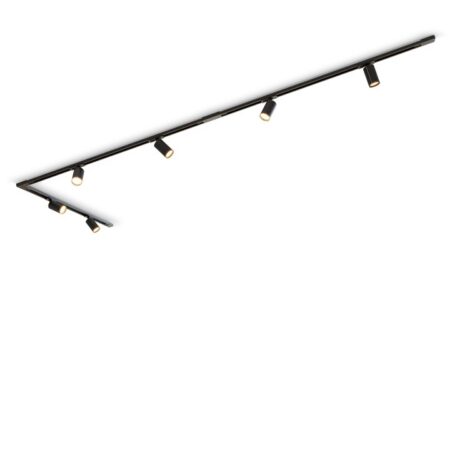 Tracklight 6-Lichts Plafondlamp Zwart