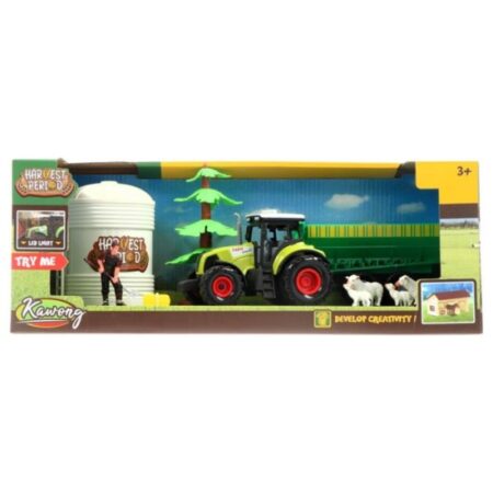 Tractor Set Met Silo + Accessoires Licht+geluid B/o |