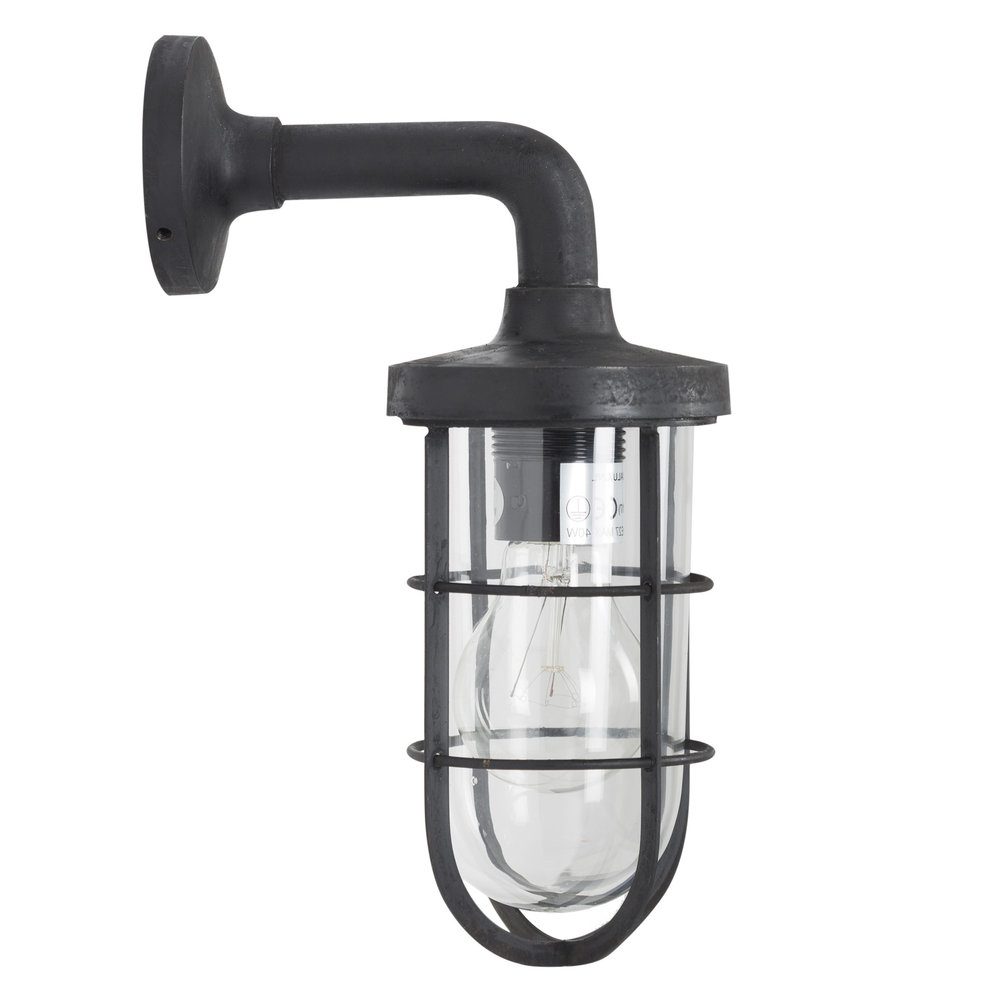 Tristan Muurlamp Antiek Brons