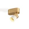 Audette-Duo up Rounded Plafondlamp - 2700K - 23Â° - Messing base & frame - Witte ring - Met Honeycomb