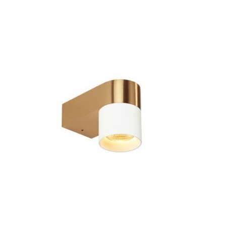 Audy-Wall 1S Duo Wandlamp - 2700K - 40Â° - Messing frame - Witte ring