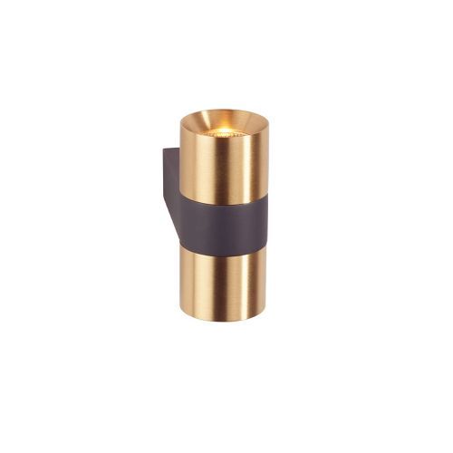 Audy-Wall 2S Duo Wandlamp - 2700K - 40° - Grijs frame - Messing ring