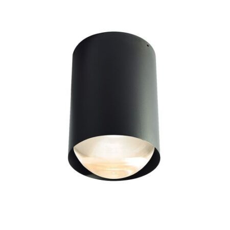 Bily 16 up Plafondlamp - Zwart frame - Zilveren ring