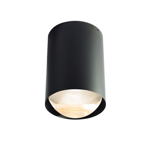 Bily 16 up Plafondlamp - Zwart frame - Zilveren ring