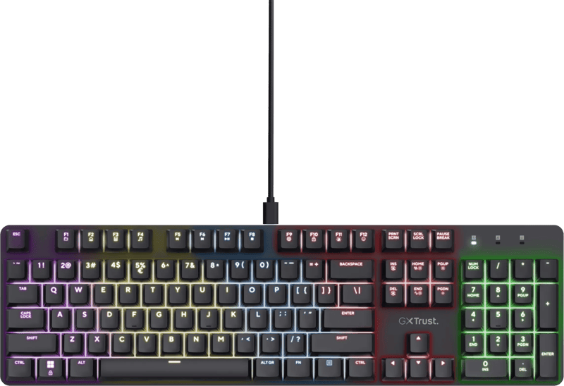 Trust GXT 871 Zora Mechanisch Gaming Toetsenbord Qwerty