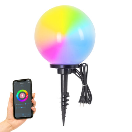 Tuinbol Ø 25 met Smart WIFI LED incl. Spie
