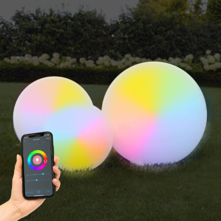Tuinbol Ø 50 Incl. Smart WIFI LED en Spie