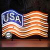 USA Amerikaanse Vlag Neon Verlichting 64 x 40 cm - Rood