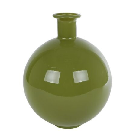 Vaas Artemis M glossy groen glas 20x20x25cm