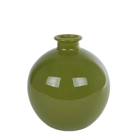 Vaas Artemis S glossy groen glas 16x16x18cm