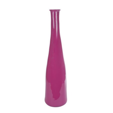 Vaas Blues glossy fuchsia glas 18x18x80cm