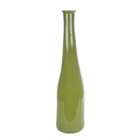 Vaas Blues glossy groen glas 18x18x80cm
