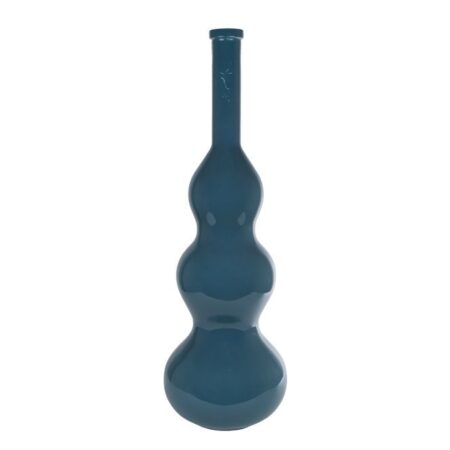 Vaas Bollo XXL glossy staalblauw glas 33x33x100cm