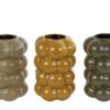 Vaas Bram L beige/amber/d. grijs a3 aardew 15x15x22cm