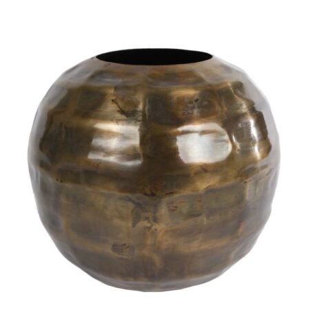 Vaas Daphne S antiek goud metaal 20x20x20cm