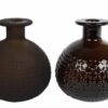 Vaas Diamond bol mat/helder bruin a2 glas per stuk.
