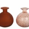 Vaas "Diamond" bol mat/helder terra a2 glas 11x11x12cm per stuk.