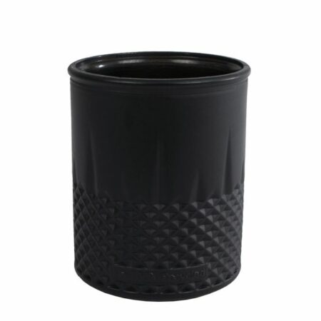 Vaas "Diamond" theel. mat zwart glas 9x9x10