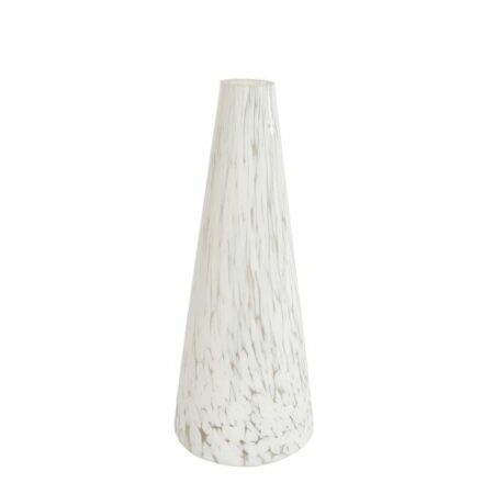 Vaas "Eva" S helder/wit glas 12x12x30cm
