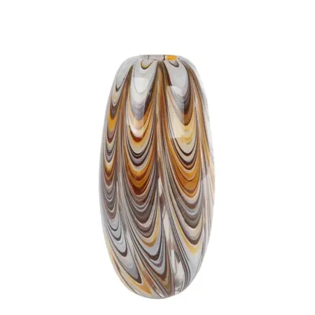 Vaas Fiene S oranje/bruin glas 14x14x29cm