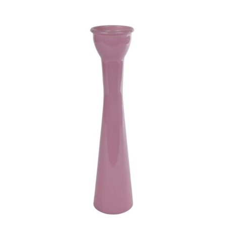 Vaas Florero glossy roze glas 9x9x30cm