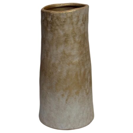 Vaas Isa beige/wit keramiek 10x21cm | Mansion Atmosphere