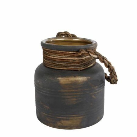 Vaas "Ralf" w/leathercord S bruin glas 14x14x15